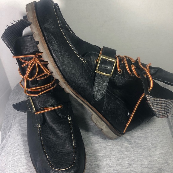 Men's Rare Tommy Hilfiger Ankle Black Leather 13 - Picture 4 of 5